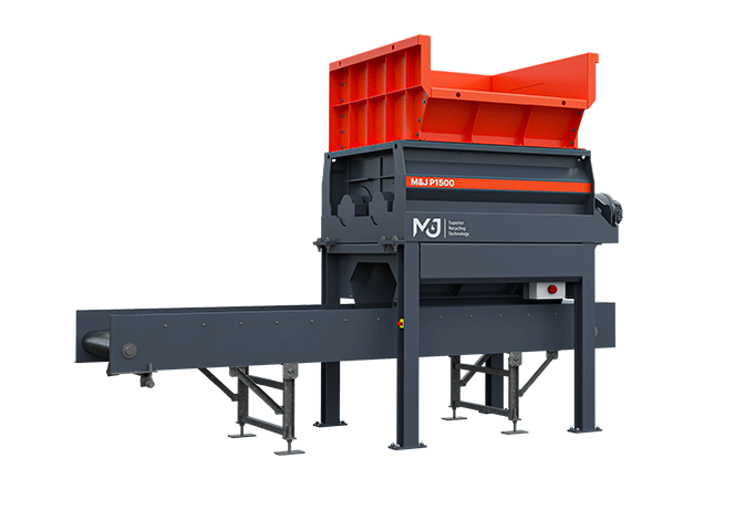 M&J P1500 hydraulic pre-shredder